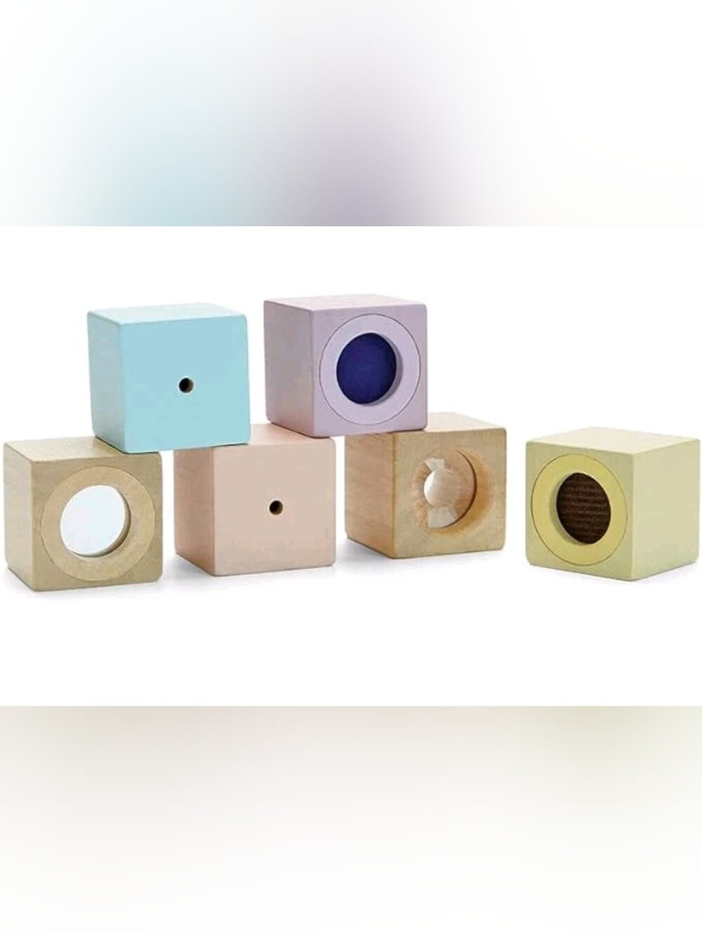 PlanToys Wooden Sensory Blocks Early Learning & Development Baby New